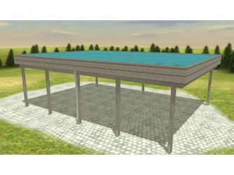 Carport Variant 6x8 KDG grau Alu-Stucco