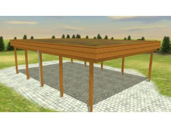 Carport Variant 6x8 KD+ braun Öko