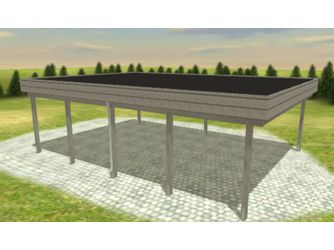 Carport Variant 6x8 Leimholz EPDM KDG grau Carport Variant 6x8 Leimholz EPDM KDG grau