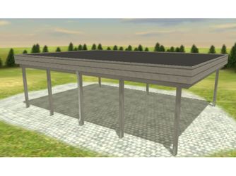 Carport Variant 6x8 Leimholz KDG grau Stahl Carport Variant 6x8 Leimholz KDG grau Stahl
