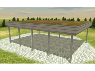 Carport Variant 6x8 Leimholz Öko KDG grau Carport Variant 6x8 Leimholz Öko KDG grau