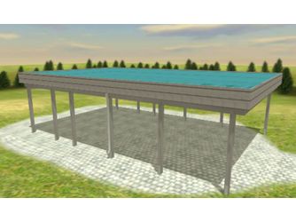Carport Variant 6x9 KDG grau Alu-Stucco