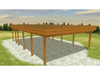 Carport Variant 6x9 KD+ braun Öko