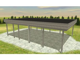 Carport Variant 6x9 Leimholz BITU KDG grau Carport Variant 6x9 Leimholz BITU KDG grau