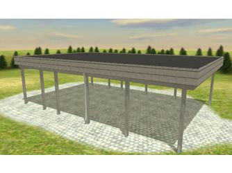 Carport Variant 6x9 Leimholz KDG grau Stahl Carport Variant 6x9 Leimholz KDG grau Stahl