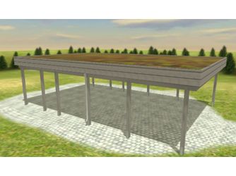 Carport Variant 6x9 Leimholz Öko KDG grau Carport Variant 6x9 Leimholz Öko KDG grau