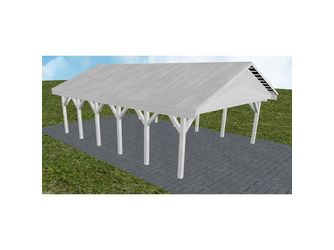 Carport Würzburg LG Select Satteldach, vorb.f. Gründach