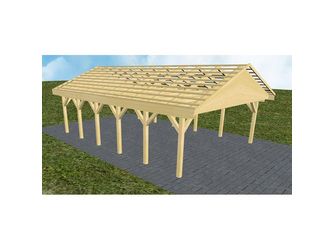 Carport Würzburg LO Classic Satteldach, ohne Rinne, ohne Pfannen Carport Würzburg LO Classic Satteldach, ohne Rinne, ohne Pfannen