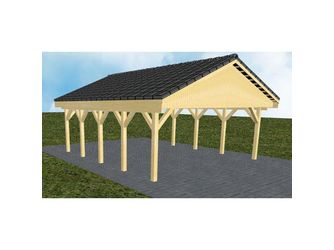 Carport Würzburg MD Classic Satteldach, inkl. Pfannen und Rinne