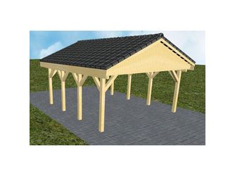 Carport Walsrode KD Classic Satteldach, inkl. Pfannen und Rinne Carport Walsrode KD Classic Satteldach, inkl. Pfannen und Rinne