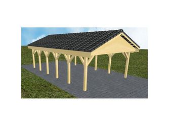 Carport Walsrode LD Classic Satteldach, inkl. Pfannen und Rinne Carport Walsrode LD Classic Satteldach, inkl. Pfannen und Rinne