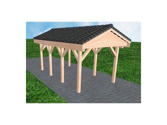 Carport Wedel KD Natur Satteldach, inkl. Pfannen und Rinne Carport Wedel KD Natur Satteldach, inkl. Pfannen und Rinne