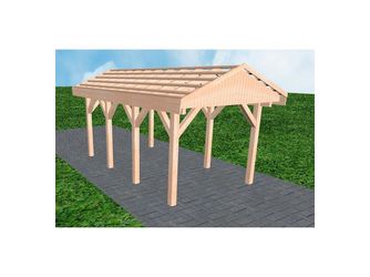 Carport Wedel KO Natur Satteldach, ohne Rinne, ohne Pfannen Carport Wedel KO Natur Satteldach, ohne Rinne, ohne Pfannen