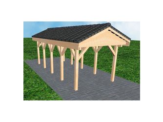 Carport Wedel MD Perfect Satteldach, inkl. Pfannen und Rinne