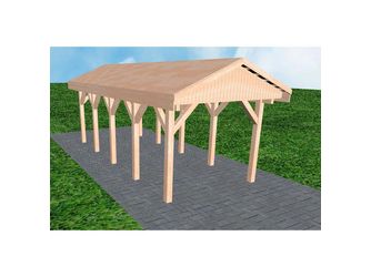 Carport Wedel MG Natur Satteldach, vorb.f. Gründach Carport Wedel MG Natur Satteldach, vorb.f. Gründach