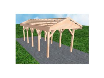 Carport Wedel MO Natur Satteldach, ohne Rinne, ohne Pfannen Carport Wedel MO Natur Satteldach, ohne Rinne, ohne Pfannen