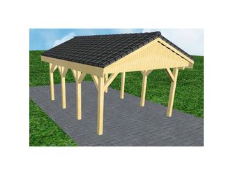 Carport Wismar KD Classic Satteldach, inkl. Pfannen und Rinne Carport Wismar KD Classic Satteldach, inkl. Pfannen und Rinne