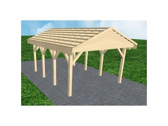 Carport Wismar KO Master Satteldach, ohne Rinne, ohne Pfannen Carport Wismar KO Master Satteldach, ohne Rinne, ohne Pfannen