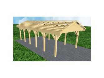Carport Wismar LO Classic Satteldach, ohne Rinne, ohne Pfannen Carport Wismar LO Classic Satteldach, ohne Rinne, ohne Pfannen