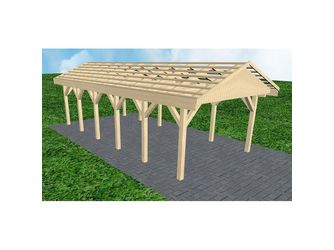 Carport Wismar LO Master Satteldach, ohne Rinne, ohne Pfannen Carport Wismar LO Master Satteldach, ohne Rinne, ohne Pfannen