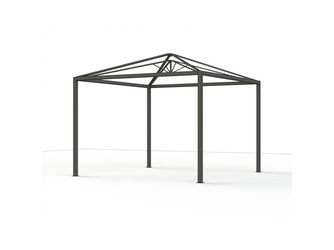 Comuna Pergola Basis 315x315x301cm, Gest. Alu pulver in anthrazit Comuna Pergola Basis 315x315x301cm, Gest. Alu pulver in anthrazit