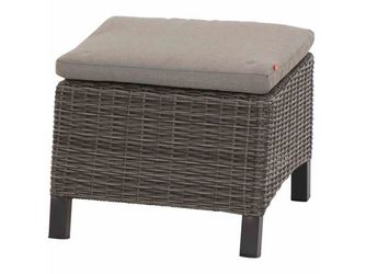 Corido Hocker, charcoal-grey Alu, Geflecht