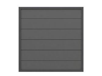 Sichtschutzzaun WPC / Aluminium unbehandelt anthrazit "DESIGN WPC ALU"
