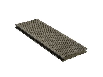 Terrassendiele WPC massiv Anthrazit einseitig genutet, einseitig geriffelt, Clipmontage_unterseitig Nut, DIE KOMPAKTE - 21 x 139 mm Terrassendiele WPC massiv Anthrazit einseitig genutet, einseitig geriffelt, Clipmontage_unterseitig Nut, DIE KOMPAKTE - 21 x 139 mm