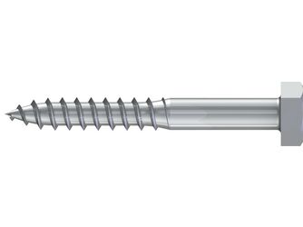 Holzschraube Sechskant Kopf DIN 571  Edelstahl A2 gebeizt passiviert