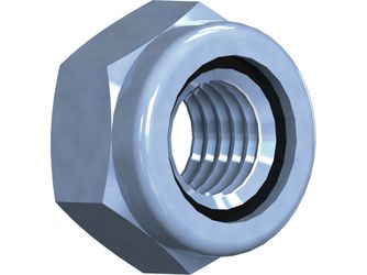 DIN 985 Sicherungsmutter niedere Form Stahl verz blau passiviert