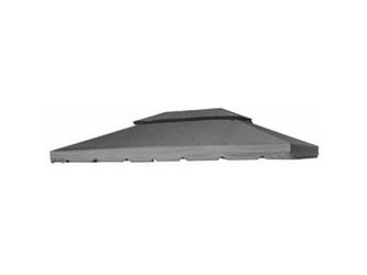Dach Pavilion Dubai 3x3 grau Gest. Alu matt anthrazit, Bezüge aus Ranotex® Gewebe