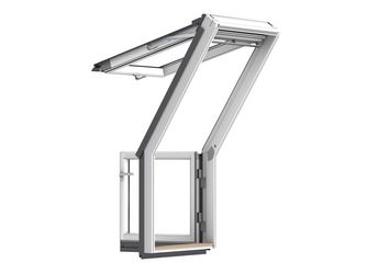 Dachterrasse, Tür links VEA M35 2065 weiß lack Energie PLUS Alu 78x109