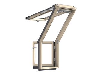 Dachterrasse, Tür links VEA M35 3065 klar lack Energie PLUS Alu 78x109