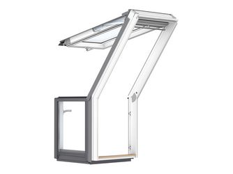 Dachterrasse, Tür rechts VEB M35 2065 weiß lack Energie PLUS Alu 78x109