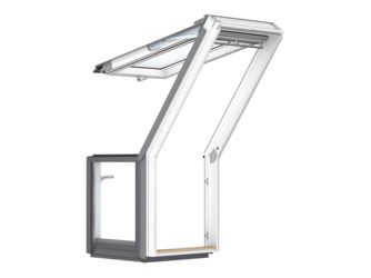 Dachterrasse, Tür rechts VEB M35 2365 weiß lack Energie PLUS Titanzink walzblank 78x109 Dachterrasse, Tür rechts VEB M35 2365 weiß lack Energie PLUS Titanzink walzblank 78x109