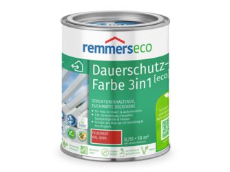 Dauerschutz-Farbe 3in1 [eco] feuerrot (RAL3000), 0,75l