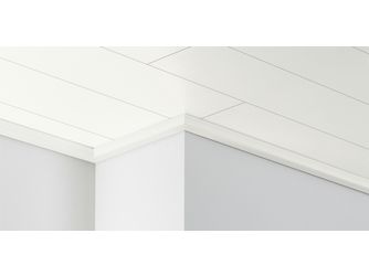 Deckenleiste DAL 1 Seidenmatt Weiss Dekor 2570x40x20 mm Deckenleiste DAL 1 Seidenmatt Weiss Dekor 2570x40x20 mm