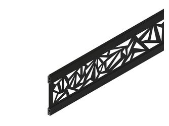 Dekorprofil Triangel Anthrazit 184x25,3cm, Anthrazit ALU