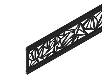 Dekorprofil Triangel Anthrazit 184x27,7cm, Anthrazit ALU