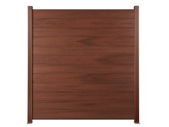 Sichtschutzzaun WPC Kastanienbraun