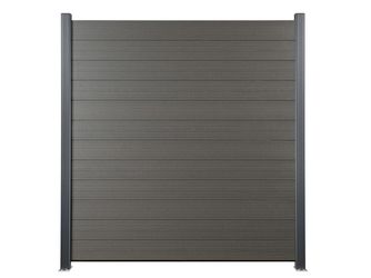 Sichtschutzzaun WPC Titangrau