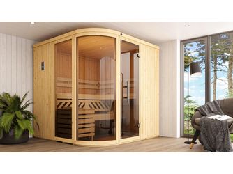 Design-Sauna SARA 1 inkl. 7, 5 kW BioS-Ofenset