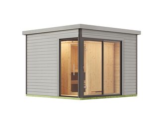 Design-Saunahaus SH 412, hellgrau, OS