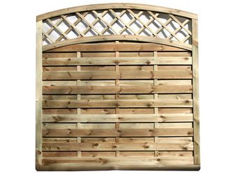 Sichtschutzzaun Fichte KDI grün Hochbogen mit Rankgitter "Helgoland"