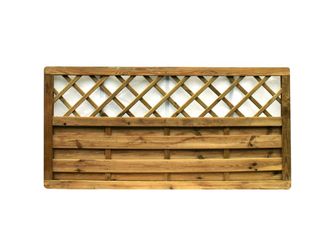 Sichtschutzzaun Fichte KDI grün mit Rankgitter "Helgoland"