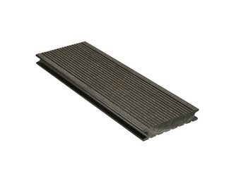 Terrassendiele WPC massiv Anthrazit einseitig genutet, einseitig geriffelt, Schrauben Nut, DIE BELIEBTE massiv - 26 x 139 mm