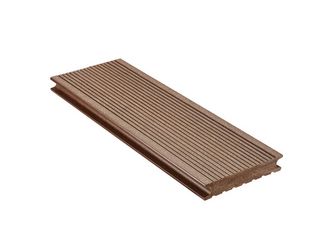 Terrassendiele WPC massiv Braun einseitig genutet, einseitig geriffelt, Schrauben Nut, DIE BELIEBTE massiv - 26 x 139 mm