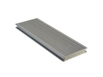Terrassendiele WPC massiv Grau einseitig genutet, einseitig geriffelt, Schrauben Nut, DIE BELIEBTE massiv - 26 x 139 mm
