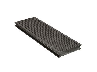 Terrassendiele WPC massiv Steingrau einseitig genutet, einseitig geriffelt, Schrauben Nut, DIE BELIEBTE massiv - 26 x 139 mm