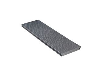 Terrassendiele WPC massiv Basaltgrau einseitig Holzstruktur, einseitig glatt, längsseitige Nut, DIE EXKLUSIVE - 21 x 140 mm